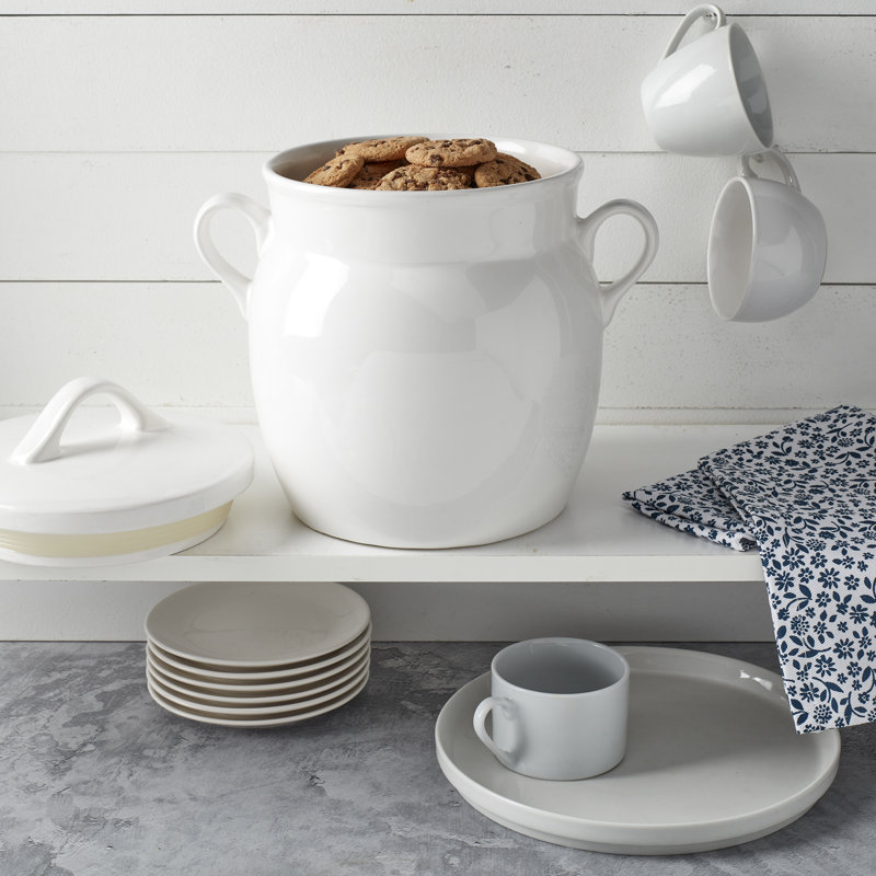 Denmark Tools for Cooks Stoneware Cookie Jar Canister White Denmark Tools for Cooks Stoneware Cookie Jar Canister White